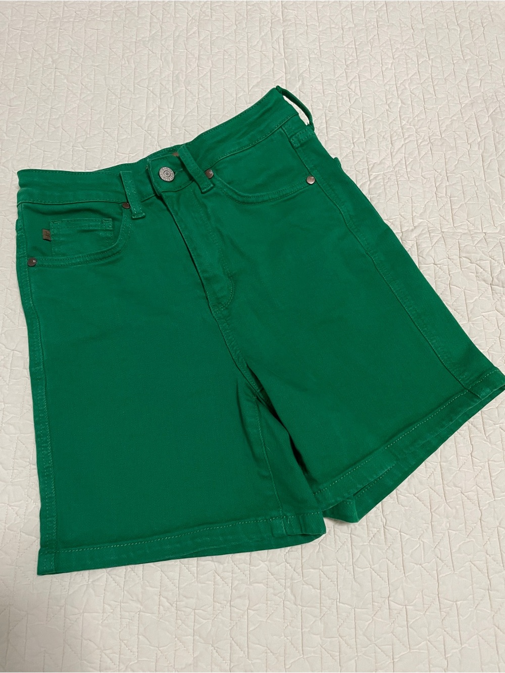 Judy Blue Emerald Green High-Rise Shorts